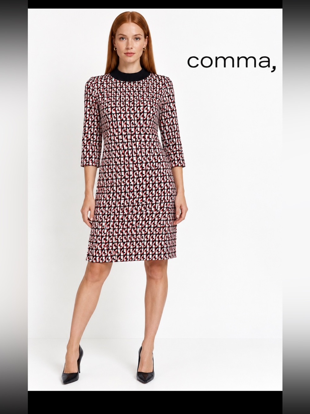 COMMA, the geometric pattern dress!